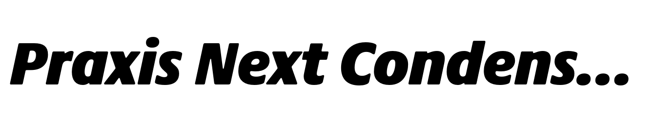 Praxis Next Condensed ExtraBlack Italic